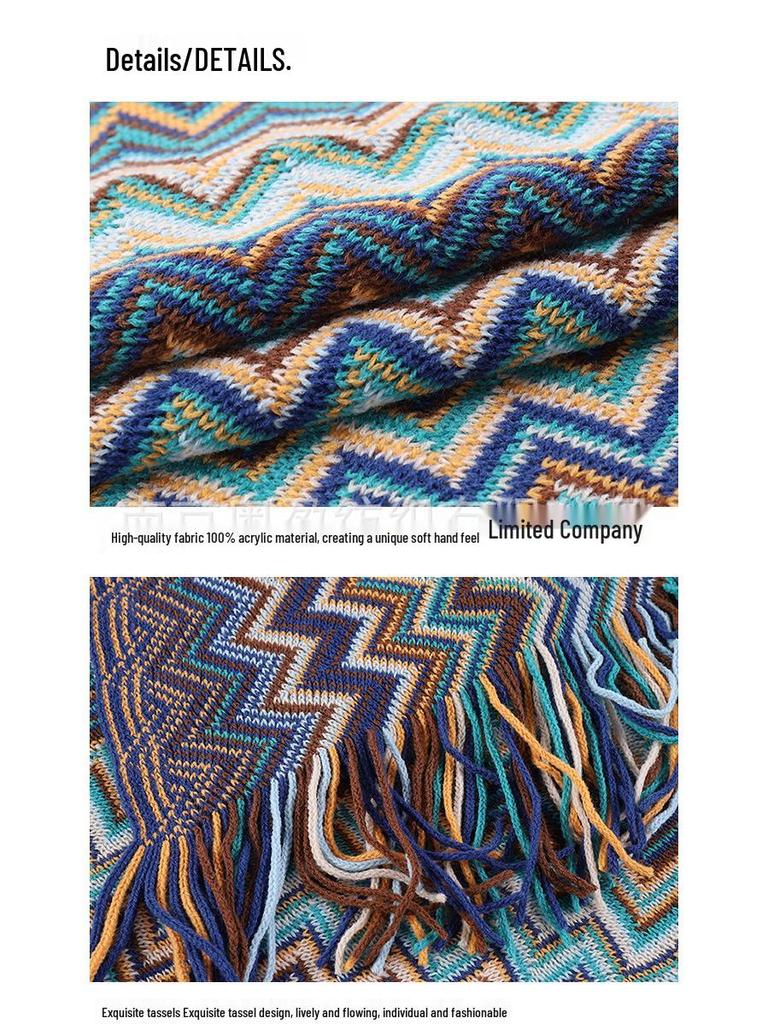 Bohemian Ethnic Tassel Sofa & Bed Throw Blanket