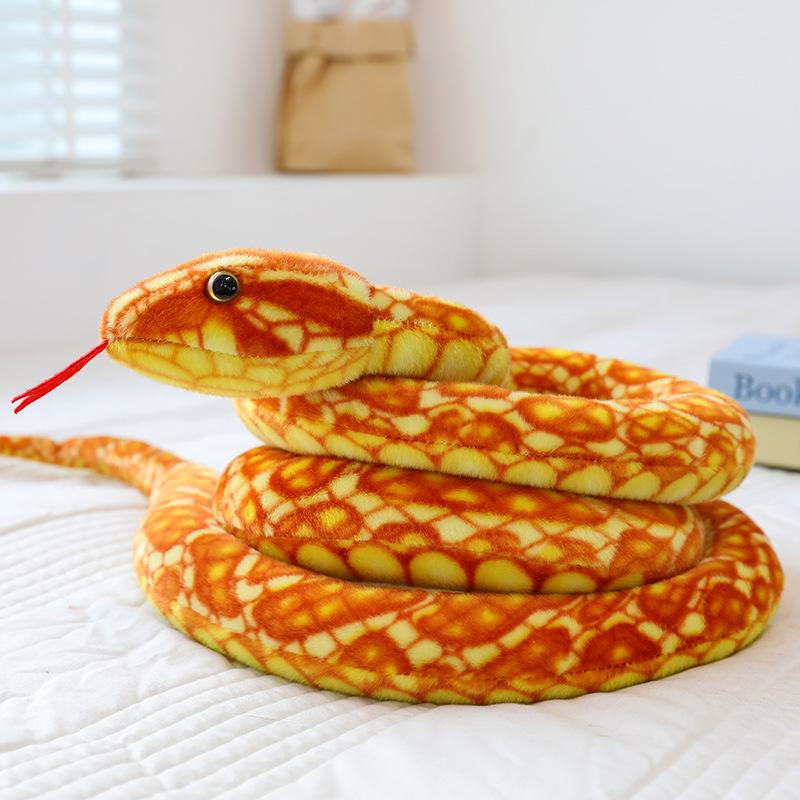 Anti-real Spotted Python Doll Plush Toy Cobra Fake Snake Doll Prank Props Children's Toys