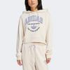 Adidas Originals Vrct Letter Logo Embroidery Loose Long Sleeve Hoodie Women Hoodie Beige IR6035