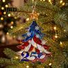 Decorative Window Entrance Pendant 250 Anniversary USA Christmas Ornament, America Years Patriotic Tree Party Gift Decoration, 1776-2026 2D