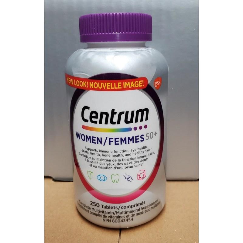 Centrum Silver Woman 50+ 250 Tablets & Silver Man 250 Tablets Multivitamin 2 Bottles Set, 250 Tablets, 2 Units