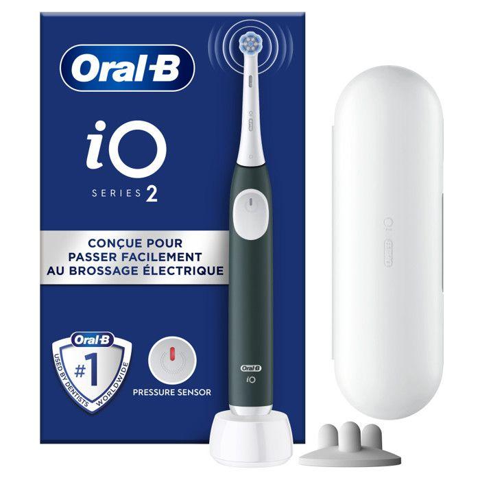 Brosse À Dents Électrique - ORAL-B - iO2 - Vert Forêt - 3 Modes De Brossage - Minuteur 2 Minutes