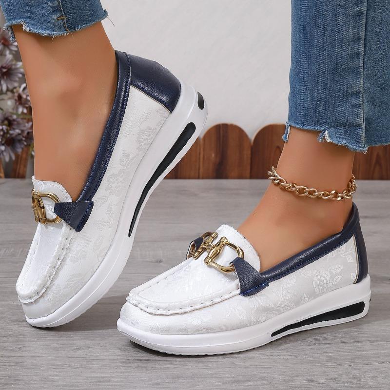 Fashion Women Sneakers Waterproof Fashion Round Toe Sneakers Woman Daily Casual Shallow Mouth Slip-on Walking Vulcanized Shoes for Women