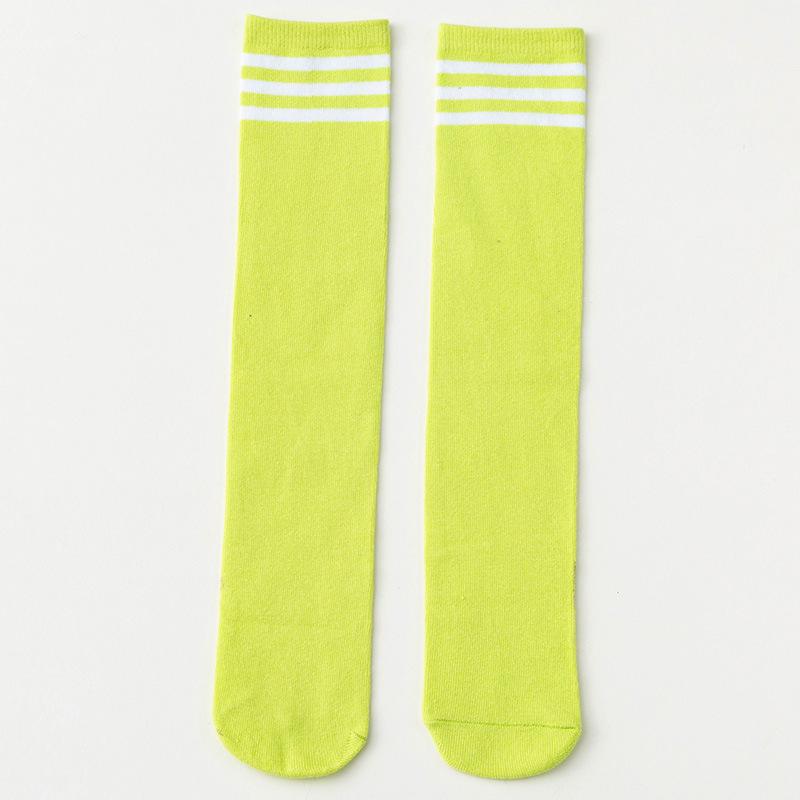 Kinder Lange Kniestrümpfe Gestreift & Uni - Frühling/Herbst Stil, Einheitsgröße, Bonbonfarben, für Jungen & Mädchen