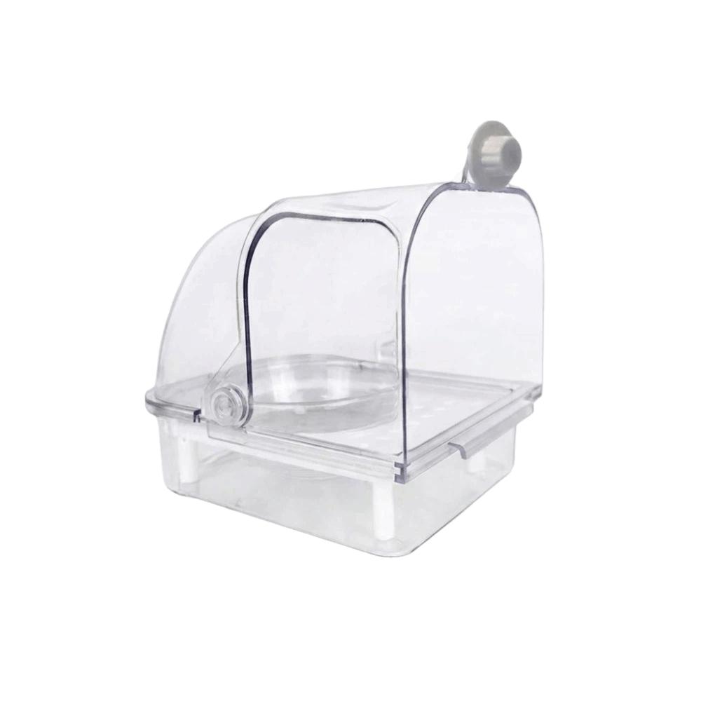 Detachable Parrot Bathing Pool Splash Proof Parrot Shower Box Parrot Feeding Box  Grooming Supplies прозрачный