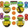 Big !!! Ninja Turtles Michelangelo Donatello Leonardo Raphael With Pizzas Skate Model Action Figure Blocks Toys for Children