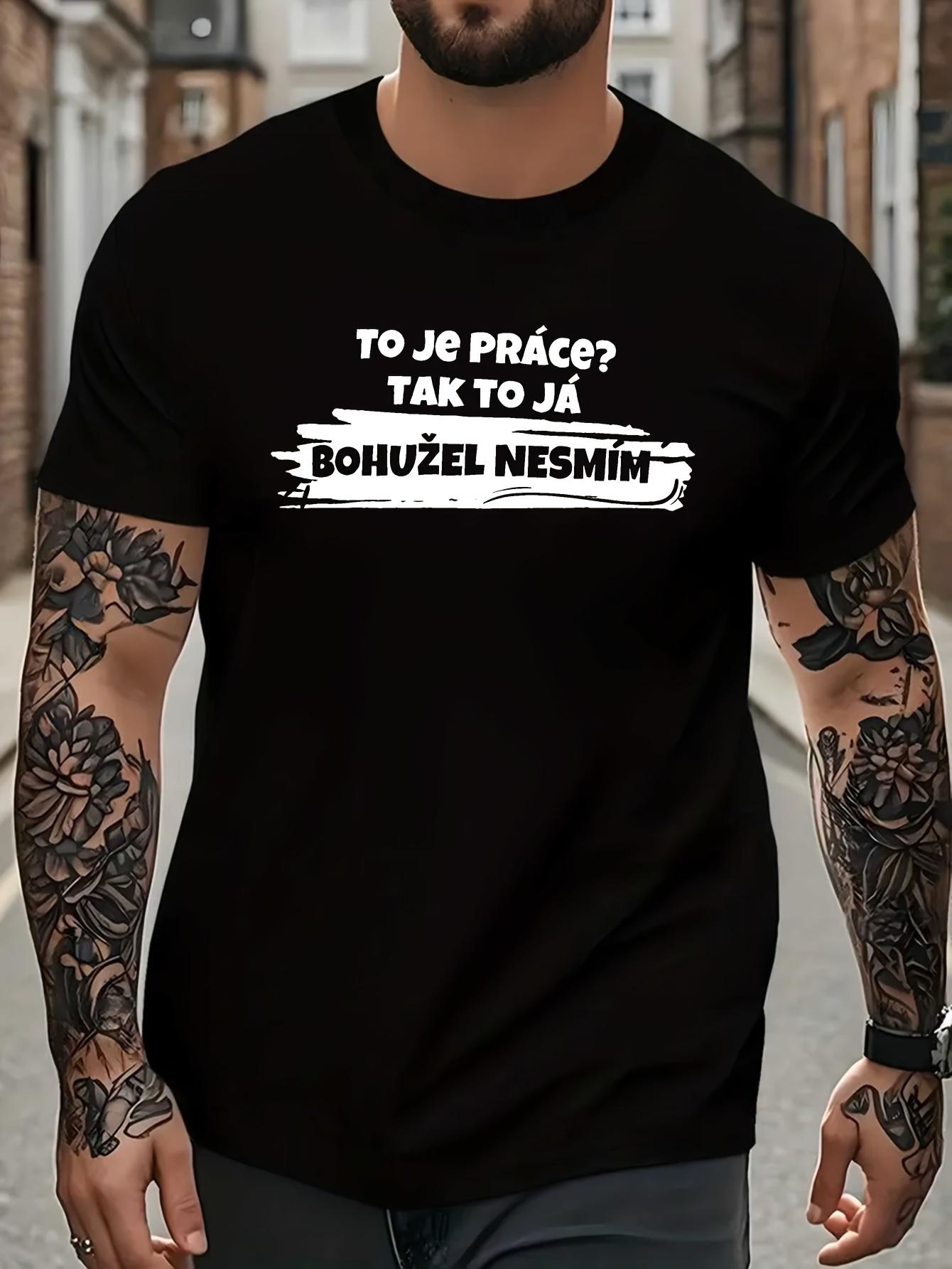 Men s T-Shirt Y2K Czech Saying White S