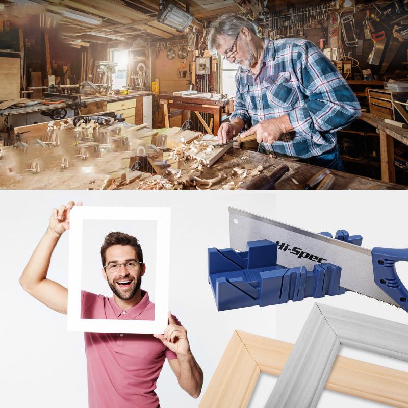 45/90 Degree Wood Cutting Clamping Miter Saw Box Multi Function Woodworking Saw