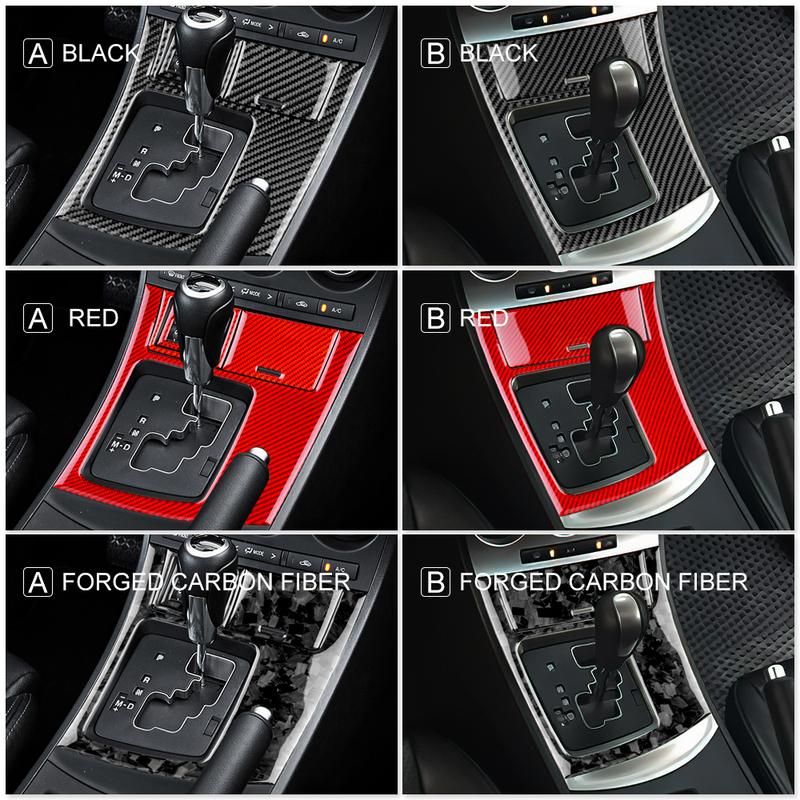 Forged Real Soft Carbon Fiber for Mazda 3 2010 2011 2012 2013 Accessories Car Gear Shift Frame Panel Cover Sticker Interior Trim