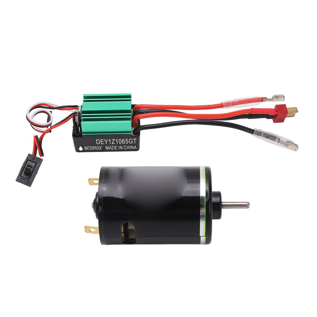 540 Brushed Motor with 65A T Plug ESC High Torsion Waterproof Electric Motor for RC Climbing Car 27T