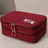 Bolsa de armazenamento de cabos Camada dupla Grande capacidade Gadget eletrônico portátil Organizador de viagem para casa