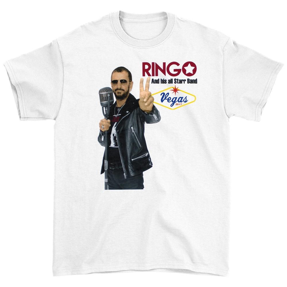Men's Ringo Starr Ringo And His All Starr Band Vegas 2017 T-shirt X White