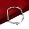 Copper fine 4MM Round Box style Bracelet for woman chain fashion Wedding party Holiday gift jewelry pulceras