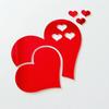 3D Glass Mirror Wall Stickers Hearts Fashion DIY Decals Self-adhesive LOVE Wedding Background Home Room Decoration Wallpaper