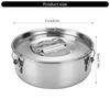 Stainless Steel Flan Mold Pan 304 Stainless Steel with Secure Seal Lock and Lid For Baking Quiche Pie Cake Kitchen Tool