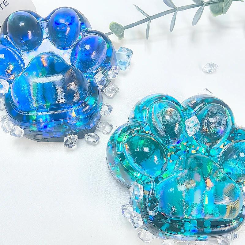 Squeeze Cat Paw Toys Cute Soft Abreact Relief Relax Toys Sticky Decompressing Pinching Cat Paw Stress Relief Squishy Toy Gift