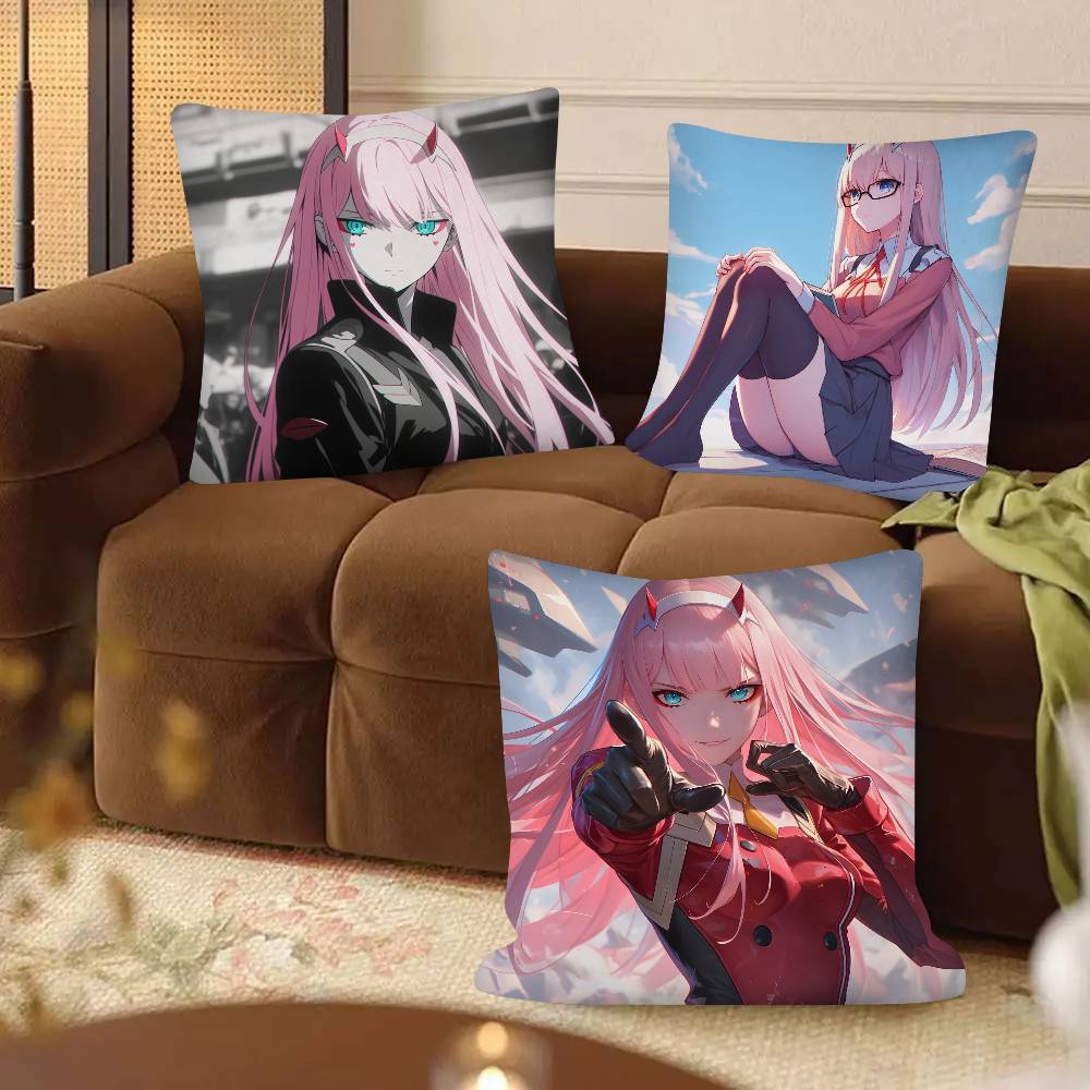 1Pc D-Darling In The Franxx Zero Zero Two Pillow Case Fashion Square Pillowcase Bedroom Sofa Room Ins Decoration Leisure