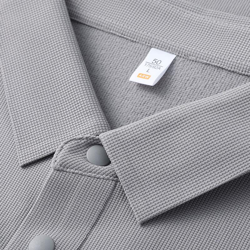 Hengyuanxiang Men's 7A Antibacterial Seamless Long-Sleeve Polo Shirt