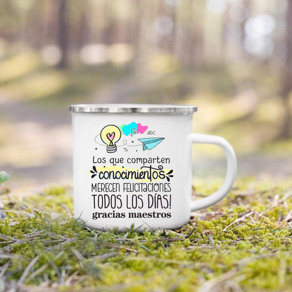 Without Teachers Like You Thank You for Teaching Me Printed Mug Coffee Cups Drinks Enamel Mugs Teacher's Day Gifts for Teachers