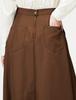 Lee Skirt Flared Tuck Skirt Size S [Official] Women's LL9043-168 Brown,
