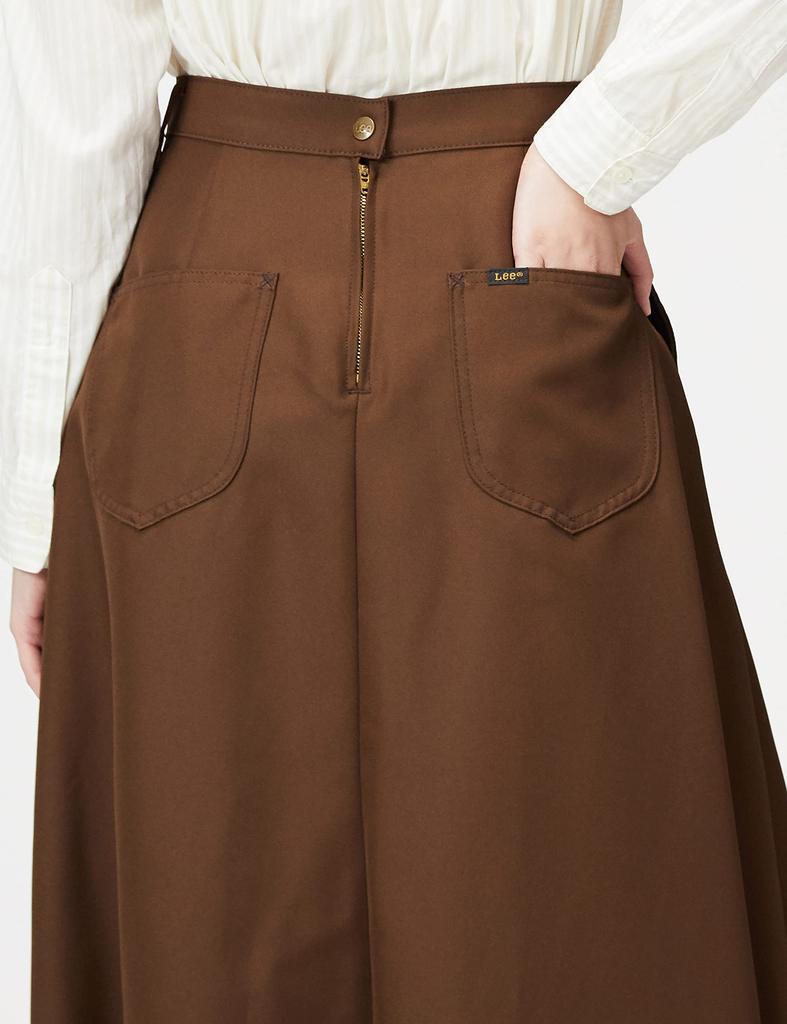Lee Skirt Flared Tuck Skirt Size S [Official] Women's LL9043-168 Brown,