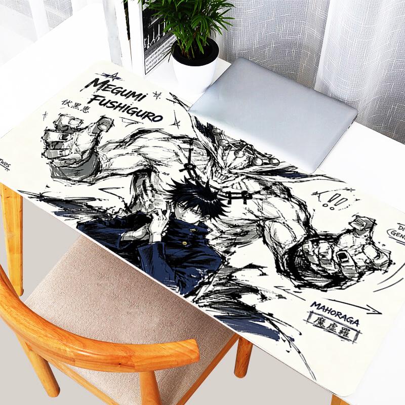 Large Gaming Mouse Pad Jjujutsu Kaisen Keyboard Mat Anime Carpet Gamer Extended Desk Mat Rubber Computer Mousepad For Best Gift