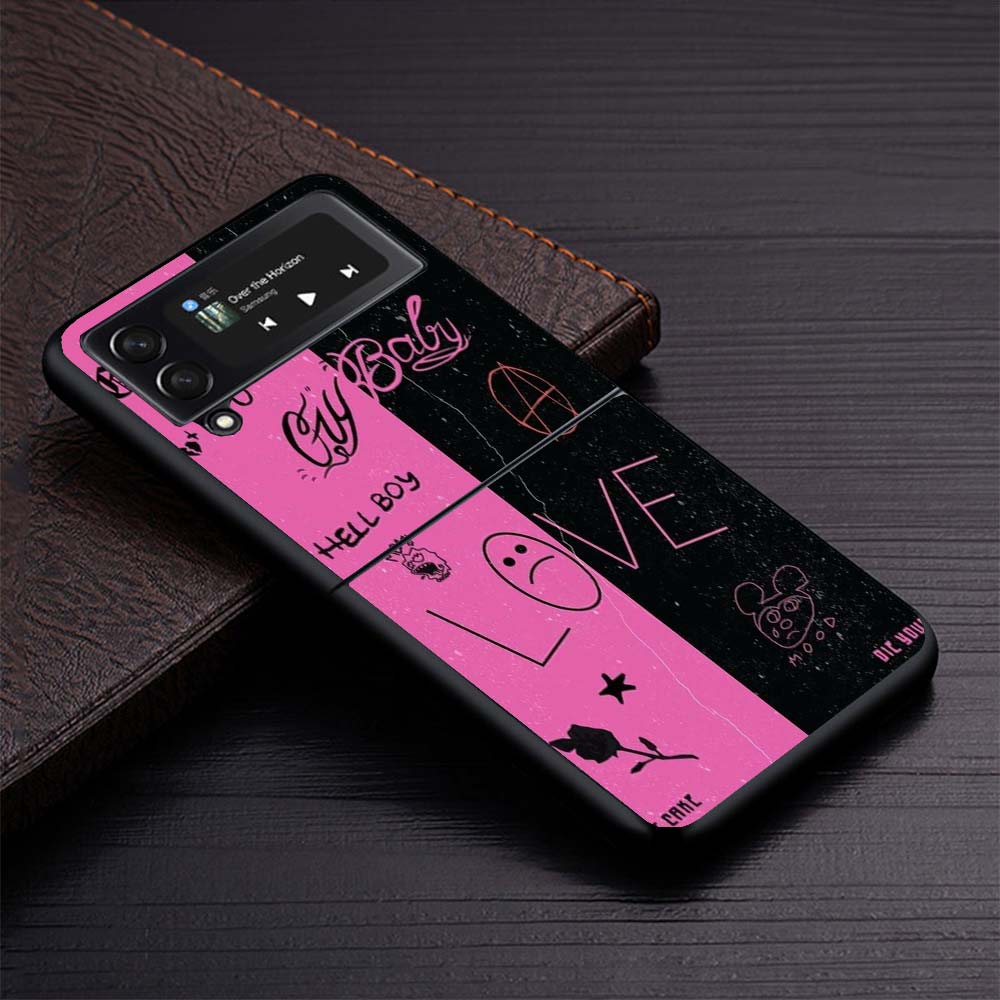

Lil Peep Singer Phone Case for Samsung Galaxy Z Flip3 5G Flip4 Flip5 Black Hard Cover Z Flip 5 4 3 PC Shell Zflip3 Coque Samsung Z Flip 4