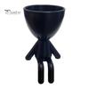 Office Desk Planter 3D Printed Sitting Human Figure Succulents Planter, 2-in-1 Desktop Pot & Decor Ornament, Matte Finish Flowerpot One-Piece