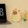 Capybara Shaped Night Light with Alarm Clock 1500mAh USB Rechargeable Snooze Function Soft Lighting for Kids Room Decor