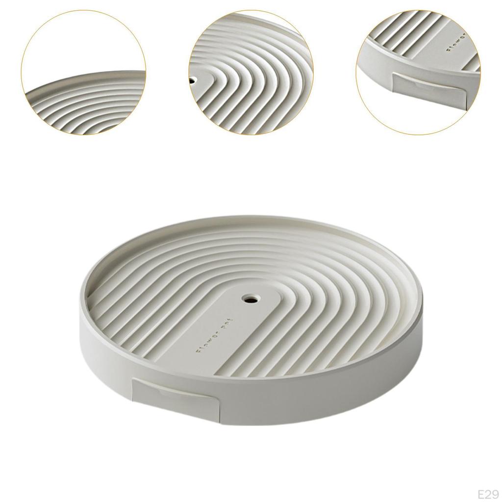 Supporto per Vaso da Fiori con 4 Ruote Nascoste, Carrello Rotondo per Piante da Giardino, Interni,