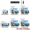 2D Flat Photography Backdrop Scene Backdrop Coastal Greek Church View 100% Polyester Party & Holiday Decor Perfect for