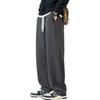 Mark Fairwhale Men's Casual Pants Autumn Winter Versatile Loose Straight Fleece Lined Warm Trousers Gray Fleece Lined XL