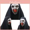 Maschera Horror da Suora Valak Spaventosa in Lattice Copricapo Completo con Foulard Coordinato