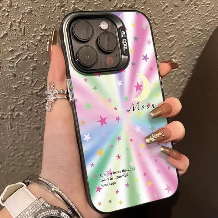 Colorful Stars Suitable for 15plus European and American 16promax Apple Phone Case IPhone 14 Hard Shell 13 Creativity
