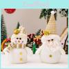 Cozy White Snowman Plush Toy Fun Christmas Decoration Gnome Figure For Kids And Adults