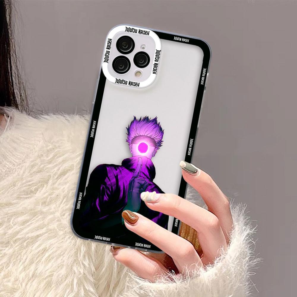 Sukuna Gojo J-Jujutsu Kaisen Clear Phone Case For Samsung Galaxy S26 S25 S24 S23 S22 S21 S20 FE PLUS ULTRA EDGE TPU Case Shell