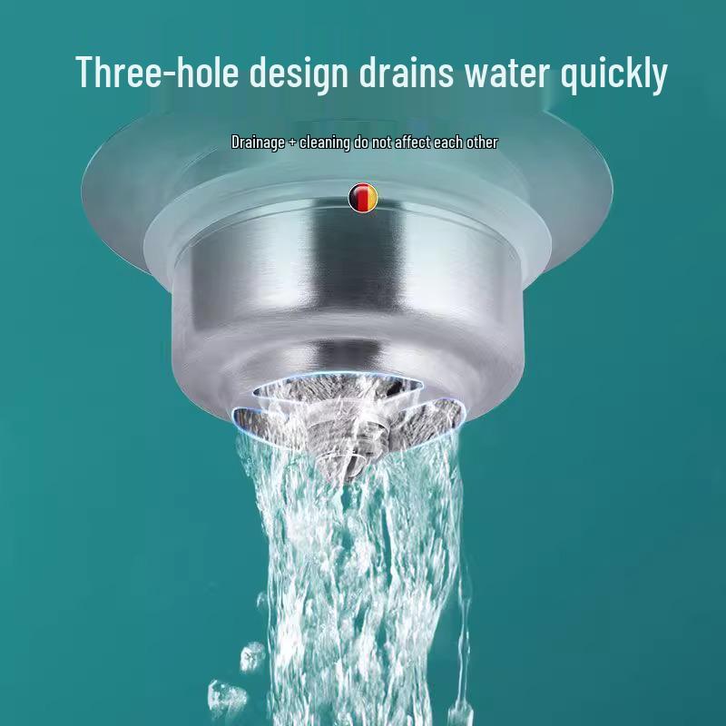 Zátka do kuchyňského dřezu proti ucpávání s vysouvacím jádrem a filtrem proti zápachu