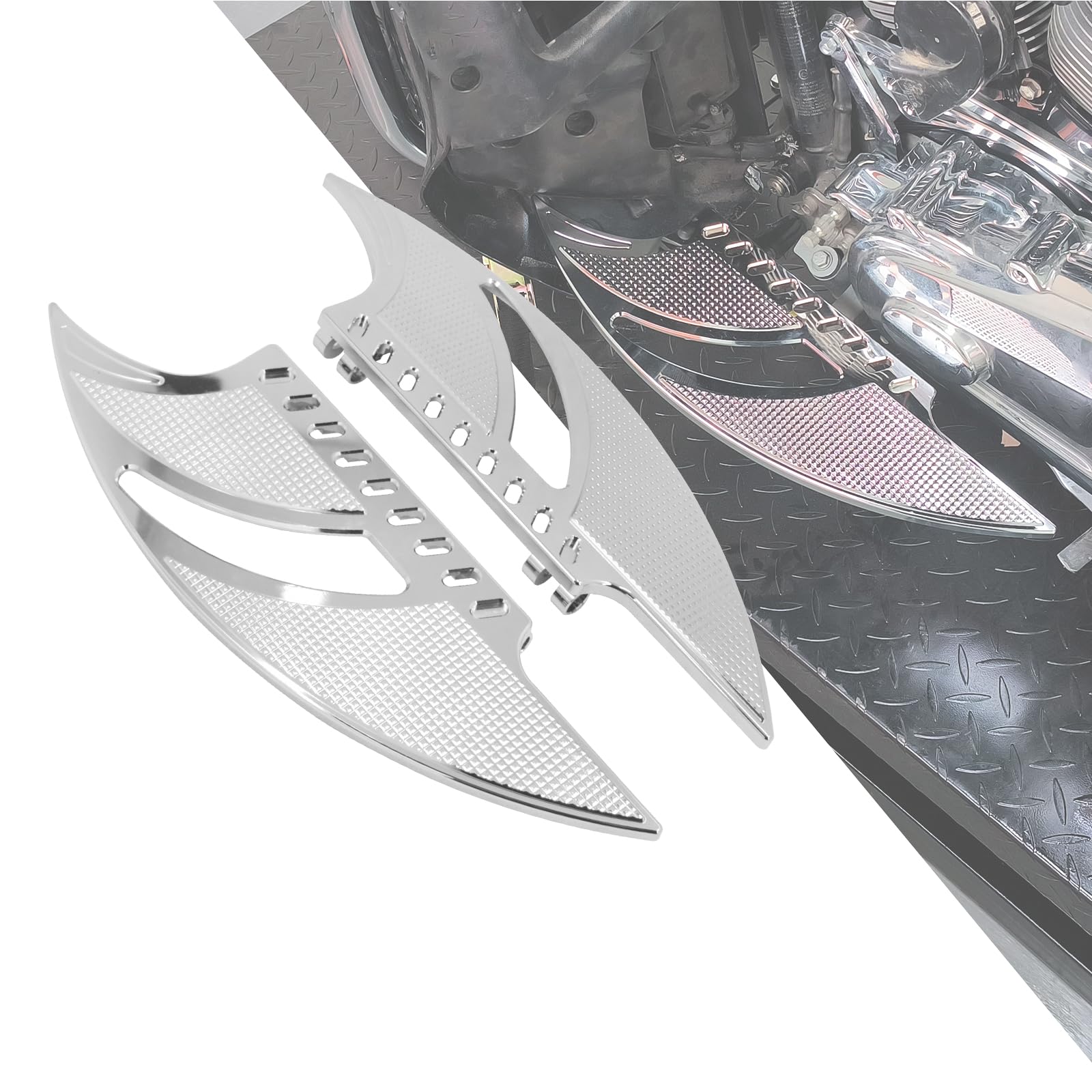 HDBUBALUS Мотоциклетные передние подножки-педали CNC для Harley Touring Road King Softail, Хром
