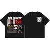 Rapper 50 Cent Grafik T-Shirts Unisex Unisex Kleidung Hip Hop Mode Kurzarm-T-Shirts Sommer Lässig Locker 100% Baumwolle T-Shirt