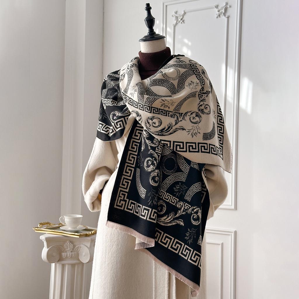 Luxury Winter Cashmere Scarf Women New Design Warm Pashmina Blanket Poncho Scarves Female Print Shawl Thick Foulard Bufanda