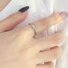 Huitan Chic Knot Design Finger Rings for Women Simple Stylish Daily Wear Female Rings Fashion Versatile Silver Color
