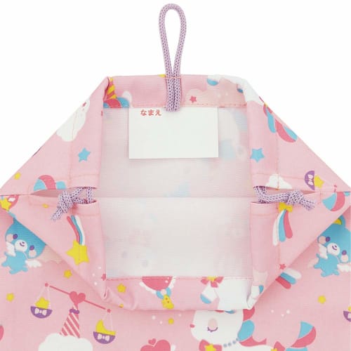 Skater Apron Bib for Elementary School Students Meal Apron Triangle Sling Drawstring 3 Piece Set Unicorn KBEPS2-2