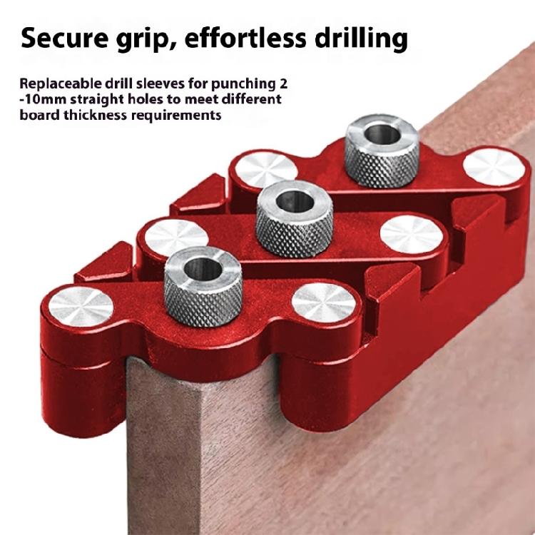 Woodworking Alignment Jig SelfCentering Woodworking Dowel Gauge Durability Aluminum Alloy Construction 3 Drill Size