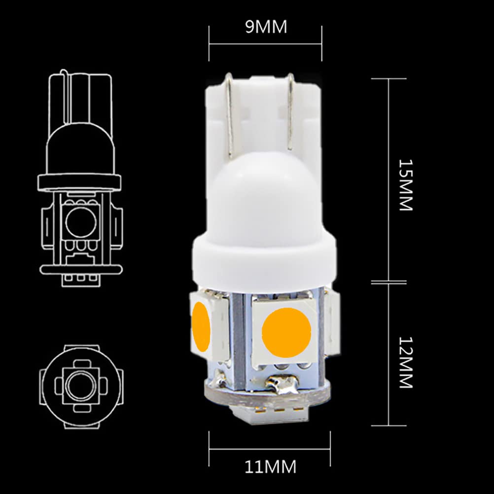 

Светодиодная лампа LightBox T10 194 168 W5W Теплый белый Замена Универсальное автомобильное освещение Карта Плафон белый