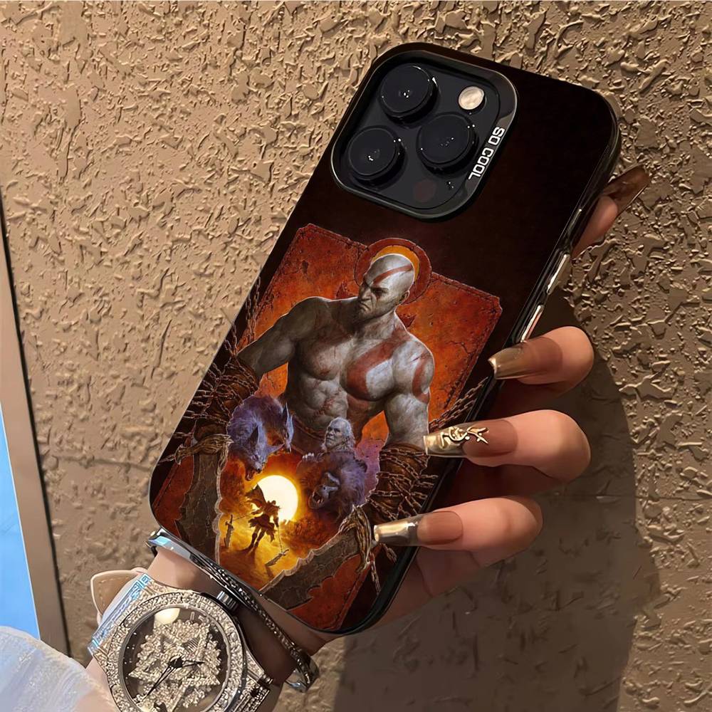 Game G-God of W-War Kratos Phone Case Phone Case For iPhone 14 16 15 11 12 13 Pro Max Mini Plus Shockproof Cover
