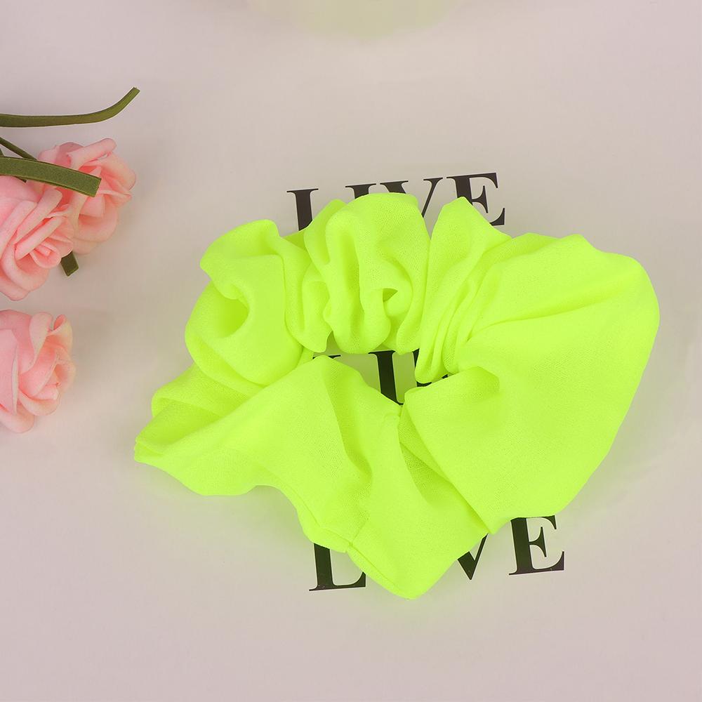 Frauen Mädchen Neon Scrunchies Elastische Haargummis Einfarbig Zopfgummi Fluoreszierende Farbe Helles Seil Frauen Haarschmuck