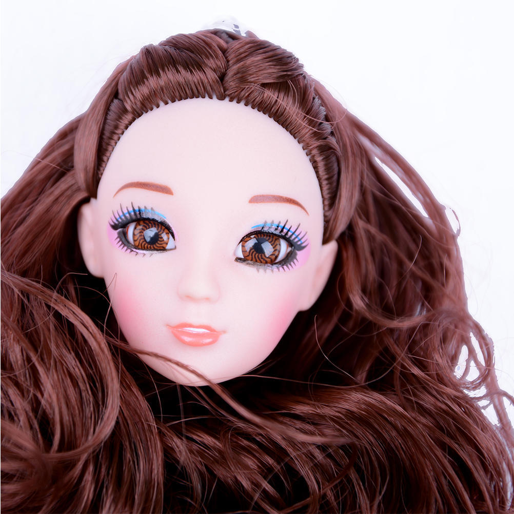 Buy Kids Toy Doll Head with Hair DIY Accessories For 1/6 BJD Barbie