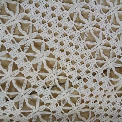 Ethnic Style Hollow Crochet Knitted Fabric Micro Elastic Cardigan Clothing Design Fabric For Sewing Garments Upholstery Crafts