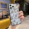 Sketch sweet rose mobile phone case iPhone15 magnetic transparent Apple 17promax anti-drop protective case 16