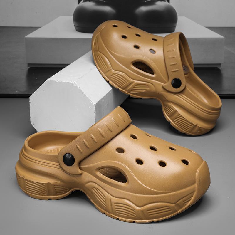 Hole Shoes Men's New Summer Thick-soled Driving Non-slip and Wear-resistant Outer Wear Beach Bag Head Sandals